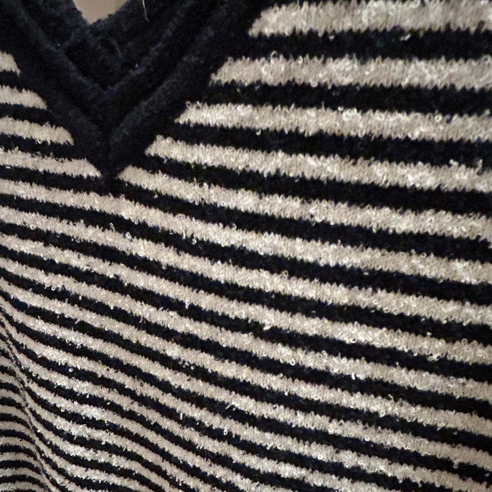 Striped Knit Navy Blue Stripe Nautica Terry Beach Cloth Size XL - Picture 2 of 11